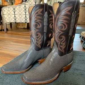 Brand New Lucchese Shaved Sting Ray Boots
